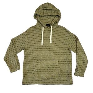 Monrow Revolve Mens Knit Sweater Striped Hoodie. Green and Black Size S #917